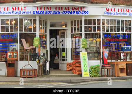 Shop jeu maison2166 2ème seconde main meubles antiquités/shopfront street Eastbourne Banque D'Images