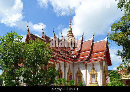 Temple Wat Chalong, la plus grande et la plus importante des 29 temples bouddhistes de l'île de Phuket, Thaïlande, Asie Banque D'Images