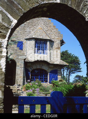 Villa Française, Perros-Guirec, Côtes-d'Armor, Bretagne, France Banque D'Images