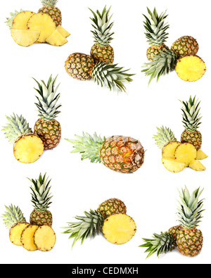 L'ananas isolé sur fond blanc Banque D'Images