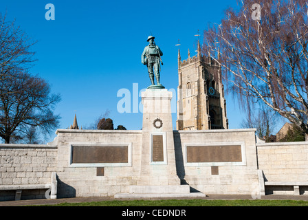 Le monument commémoratif de guerre à Abbey Park, Evesham Banque D'Images