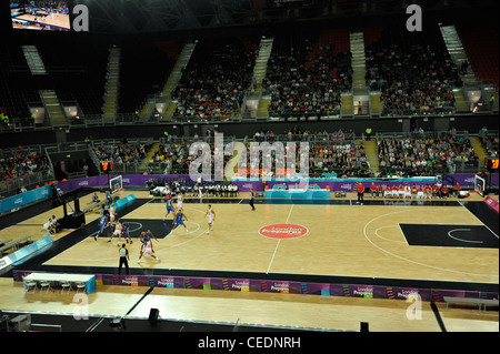 Vue générale Photo du basket-ball des Jeux Olympiques de Londres 2012. Prises au tournoi de basket-ball de Londres se prépare Banque D'Images