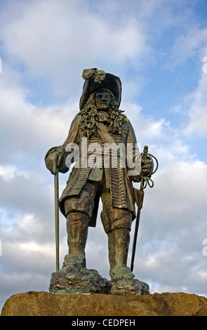 Statue de Guillaume d'Orange, Roi (Billy), à Carrickfergus Castle, en Irlande du Nord Banque D'Images