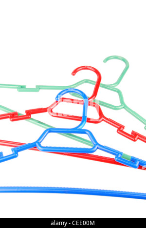 Cintres en tissu plastique Banque D'Images