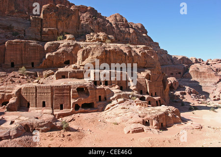 La cité perdue de Petra en Jordanie Banque D'Images