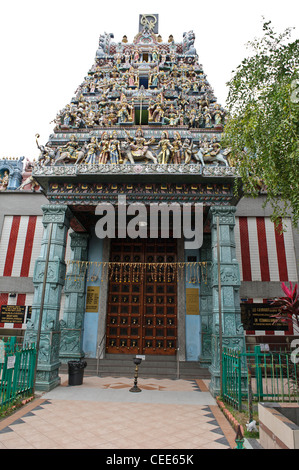 Temple Sri Veeramakaliamman, Singapour. Banque D'Images