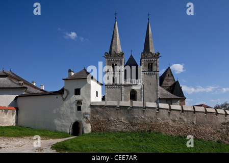 Stralsund, Stadtsilhouette im Sonnenuntergang Banque D'Images