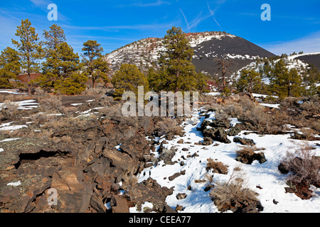 Sunset Crater en Arizona Banque D'Images