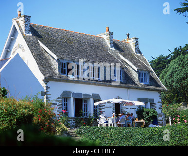 Villa Française, Perros-Guirec, Côtes-d'Armor, Bretagne, France Banque D'Images