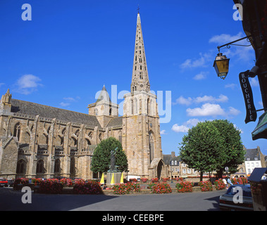 Cathédrale St Tugdual, Tréguier, Côtes-d'Armor, Bretagne, France Banque D'Images