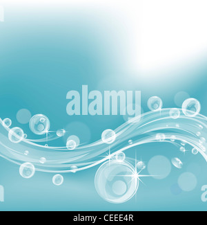 Résumé fond liquide design en couleurs cool blue Banque D'Images