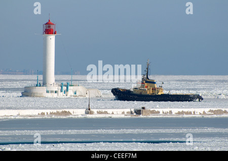 Le port maritime d'Odessa est bloqué par le CIEM. Banque D'Images