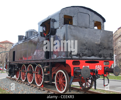 Détail de l'ancienne locomotive à vapeur véhicule Banque D'Images