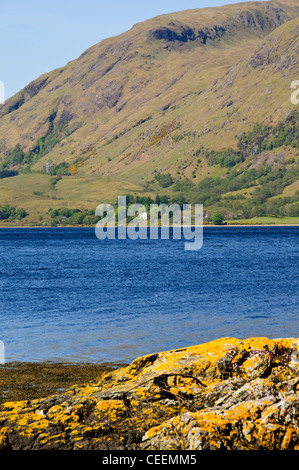 Le Loch Linnhe est aligné avec le soleil, ce qui en fait un endroit populaire pour les photographes,Parc,Côte Ouest de l'Écosse. Banque D'Images