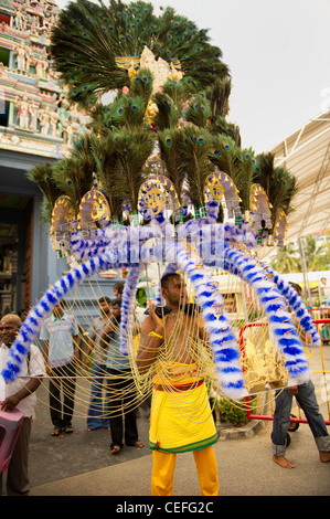 Le rituel religieux hindou THAIPUSAM SINGAPOUR Banque D'Images