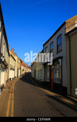 La High Street, Wells-next-the-Sea sur la côte de Norfolk Banque D'Images