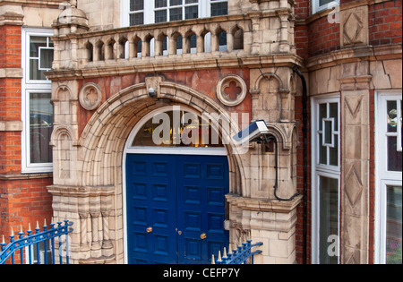 Bickenhall Masions appartements entrée avec caméra de surveillance, Marylebone, Londres. Banque D'Images