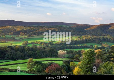 Vue de Selworthy vers Dunkery Beacon, Somerset