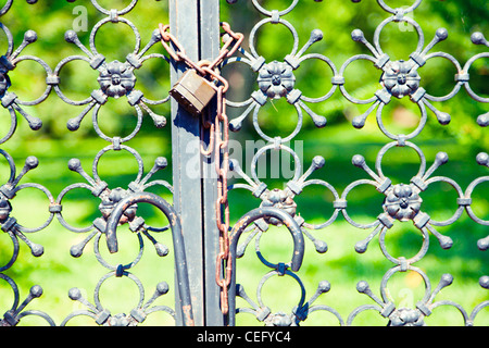 Porte verrouillée Banque D'Images