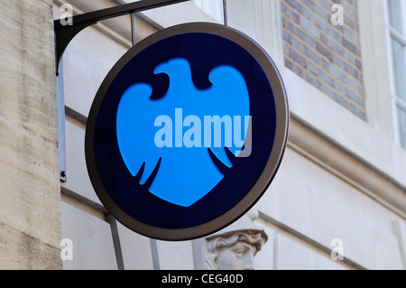 Le Logo de la Banque Barclays, Cambridge, England, UK Banque D'Images