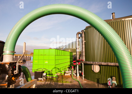 Le Farmgen Dryholme anaérobie digestion bio à la ferme près de Silloth, Cumbria (Royaume-Uni). Banque D'Images