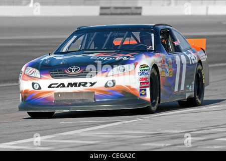 Richard Petty Driving School Expérience Nascar sur la voie à Las Vegas Motor Speedway Banque D'Images