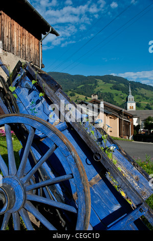 Village d'Arêches, vallée du Beaufortain. Rhône-Alpes Banque D'Images