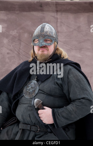 'Islandais Gunnar' (MR) au JORVIK Viking Festival qui est un festival du patrimoine Scandinaves établis dans l'État de New York, célèbre Viking Heritage, Yorkshire. Banque D'Images