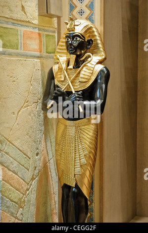 Statue de pharaon, Universal Studio, à Singapour. Banque D'Images