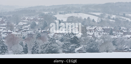 Vue sur la vieille ville d'Amersham en hiver Banque D'Images