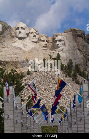 Mount Rushmore American National Memorial Park sculpture rocheuse des présidents américains visages à Black Hills South Dakota aux États-Unis États-Unis haute résolution Banque D'Images