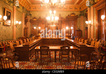 Chambre de la Cour suprême du Michigan, State Capitol building, Lansing Banque D'Images