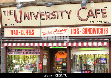 University Cafe sur Byres Road dans l'extrémité ouest de Glasgow, Écosse, Royaume-Uni Banque D'Images