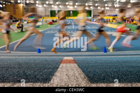 L'Aviva Indoor UK Trials et championnats à l'English Institute of Sport à Sheffield, en Angleterre. Banque D'Images