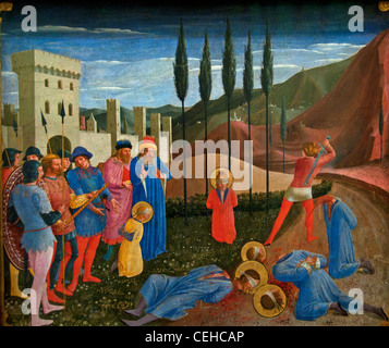 Le martyre des Saints Côme et Damien - Le martyre des saints Cosme et Damien 1438 Fra ANGELICO Guido di Pietro l'italien Banque D'Images