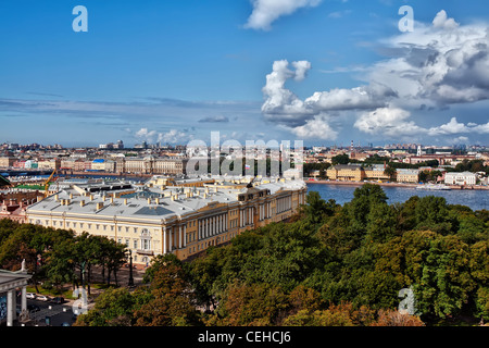 Paysage urbain, la ville de Saint-Pétersbourg, en vue de dessus Banque D'Images