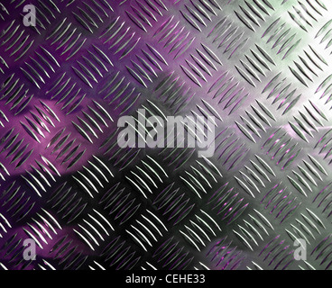 Plaque en acier diamant fond métal fer industriel Banque D'Images