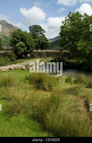 Le pont à cheval Wasdale Head dans le Parc National de Lake District Banque D'Images