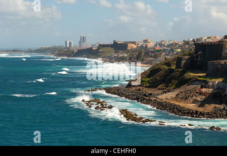 Littoral de San Juan, Puerto Rico Banque D'Images