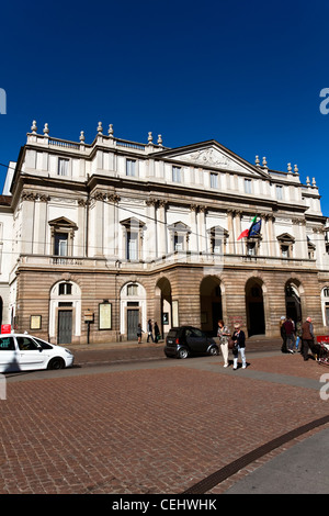 Théâtre La Scala, l'architecte Giuseppe Piermarini, 1776, Milan, Italie Banque D'Images