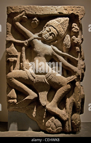 Apsaras danseuse terrasse des éléphants Angkor Thom Province Siem Reap Cambodge 16 Siècle Banque D'Images