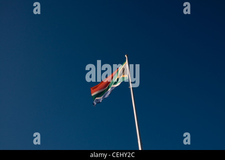 Drapeau sud-africain, l'île de Robben Island, Cape Town, Western Cape Province Banque D'Images