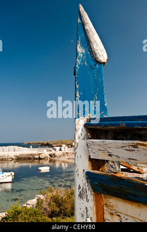 De bateau dans l'île de Tabarca. Alicante. Espagne Banque D'Images