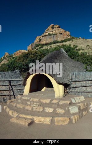 Hutte Basotho Village Culturel Basotho,orientale,province État libre Banque D'Images