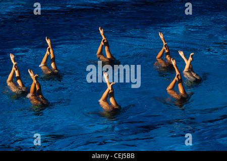 Compétition de natation synchronisée de l'équipe au Championnats du monde aquatiques 1994. Banque D'Images