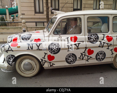 Taxi de Londres à New York City Banque D'Images