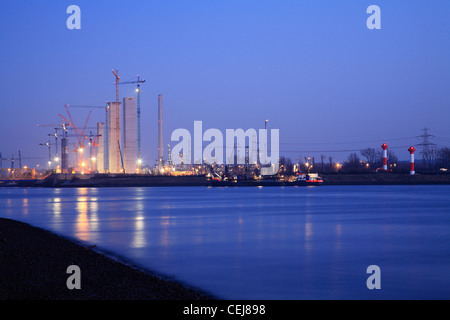 Site de construction, power plant, Moorburg jusqu', Hambourg, Allemagne Banque D'Images