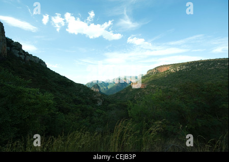 Trois Rondavels vu de Bourkes Luck Potholes,Drakensberg,Mpumalanga Banque D'Images