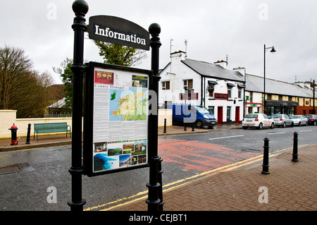 Informations touristiques sur la carte et de l'affiche sur la rue Main Banque D'Images