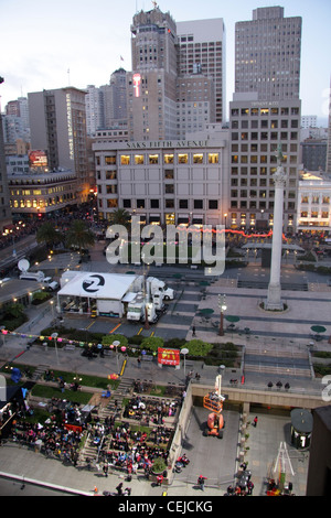 La nuit de l'image d'Union Square, à San Francisco, pendant le défilé du Nouvel An chinois Banque D'Images